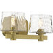 Drysdale 2 Light 14.5 inch Soft Brass Bath Vanity Wall Light