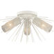 Sea Urchin 3 Light 20 inch White Coral Semi Flush Mount Ceiling Light
