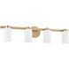 Bedminster 4 Light 30.5 inch Champagne Gold Vanity Light Wall Light
