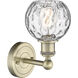 Athens Water Glass 1 Light 6 inch Antique Brass and Clear Water Glass Sconce Wall Light