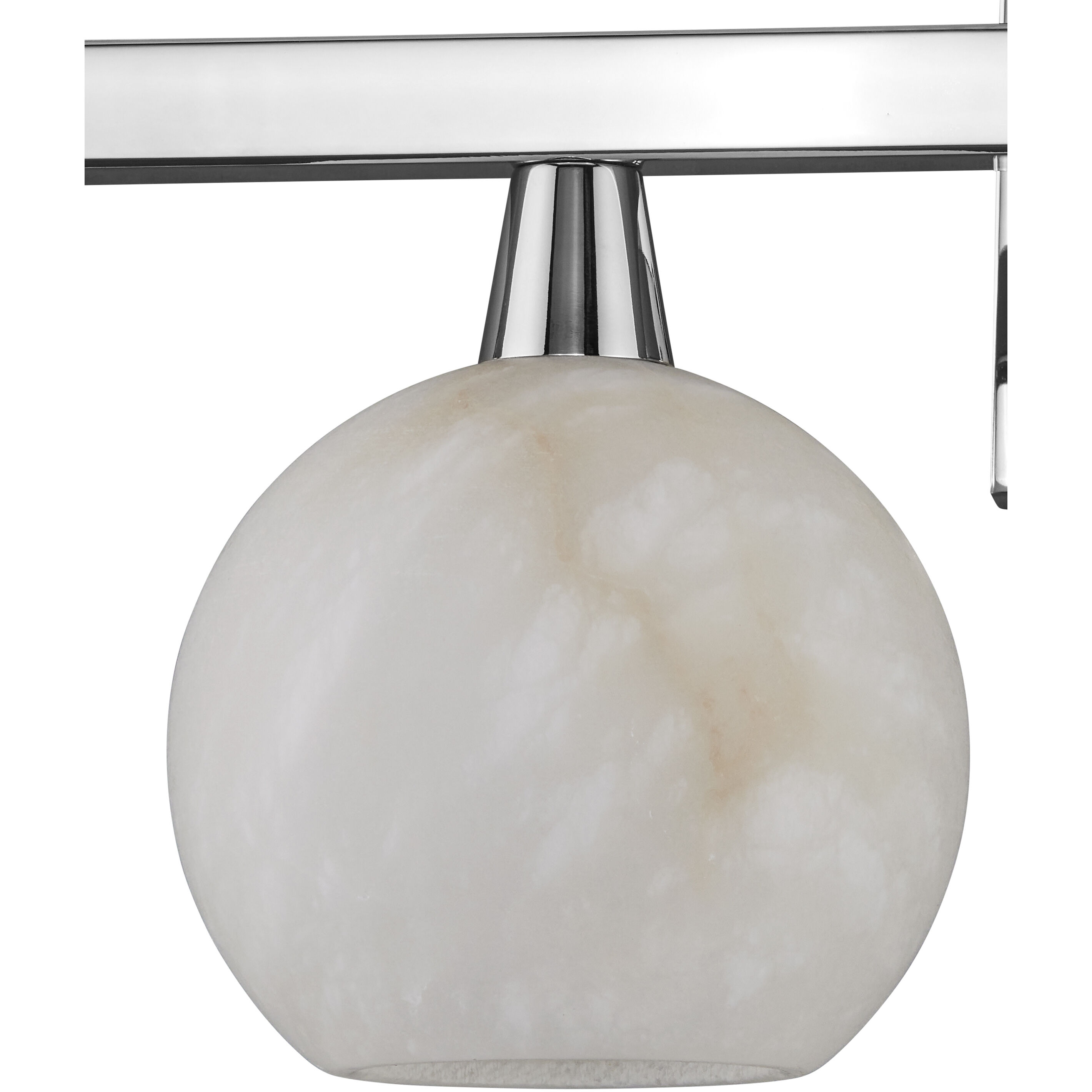 Bombelles 4 Light 38 inch Polished Nickel/Natural Bath Bar Wall Light
