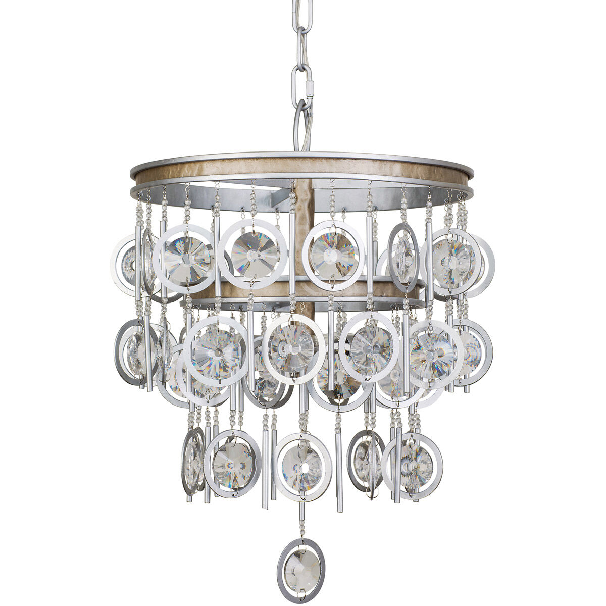 Charmed 3 Light 14 inch Silver with Champagne Mist Pendant Ceiling Light