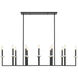 Gaultier 12 Light 56.75 inch Matte Black and Mondern Gold Linear Chandelier Ceiling Light in Matte Black and Modern Gold