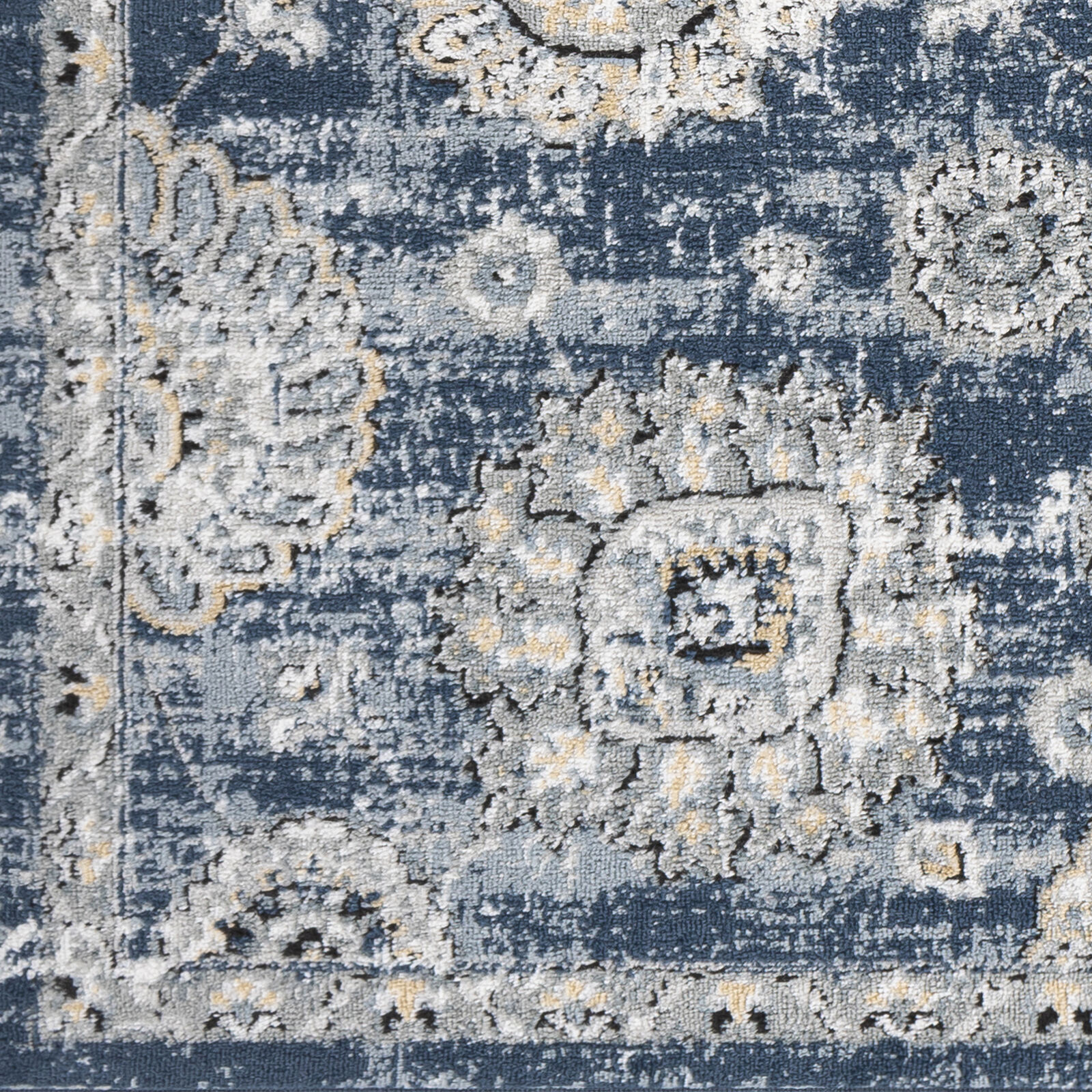 Jolie 87 X 63 inch Dark Blue Rug in 5 x 8, Rectangle