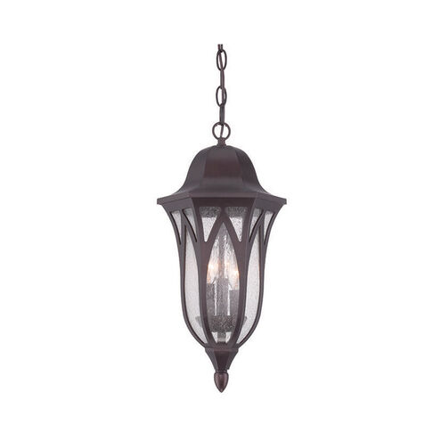 Milano 3 Light 9 inch Architectural Bronze Exterior Hanging Lantern