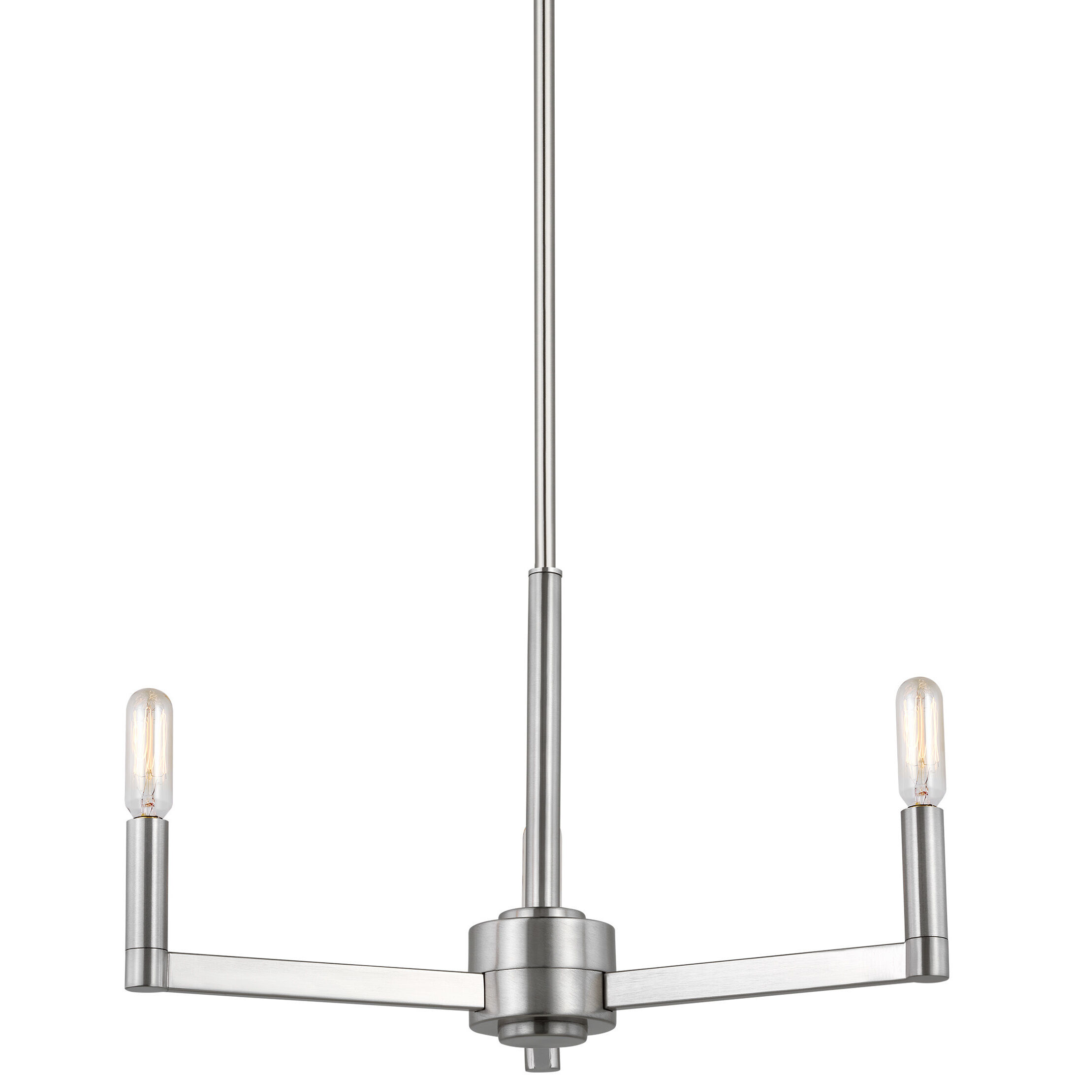 Fullton 3 Light 10 inch Brushed Nickel Chandelier Ceiling Light