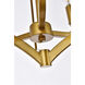 Kiera 3 Light 12 inch Brass Flush Mount Ceiling Light
