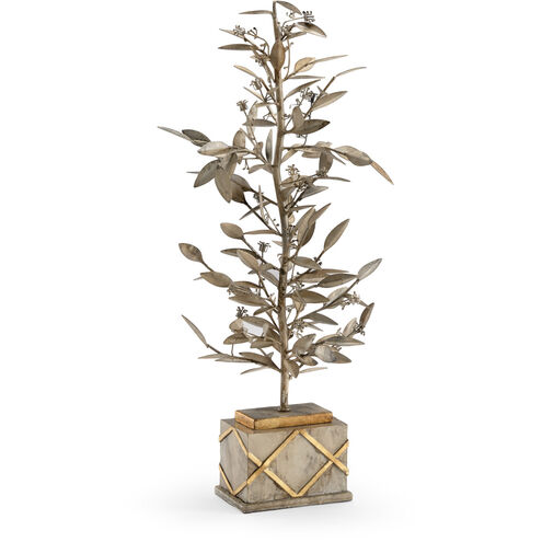 Bradshaw Orrell Aged Beige/Antique Gold Leaf Accents Topiary Bush Accent