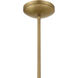 Springfield 1 Light 12 inch Legacy Brass and Dark Matte Black Pendant Ceiling Light