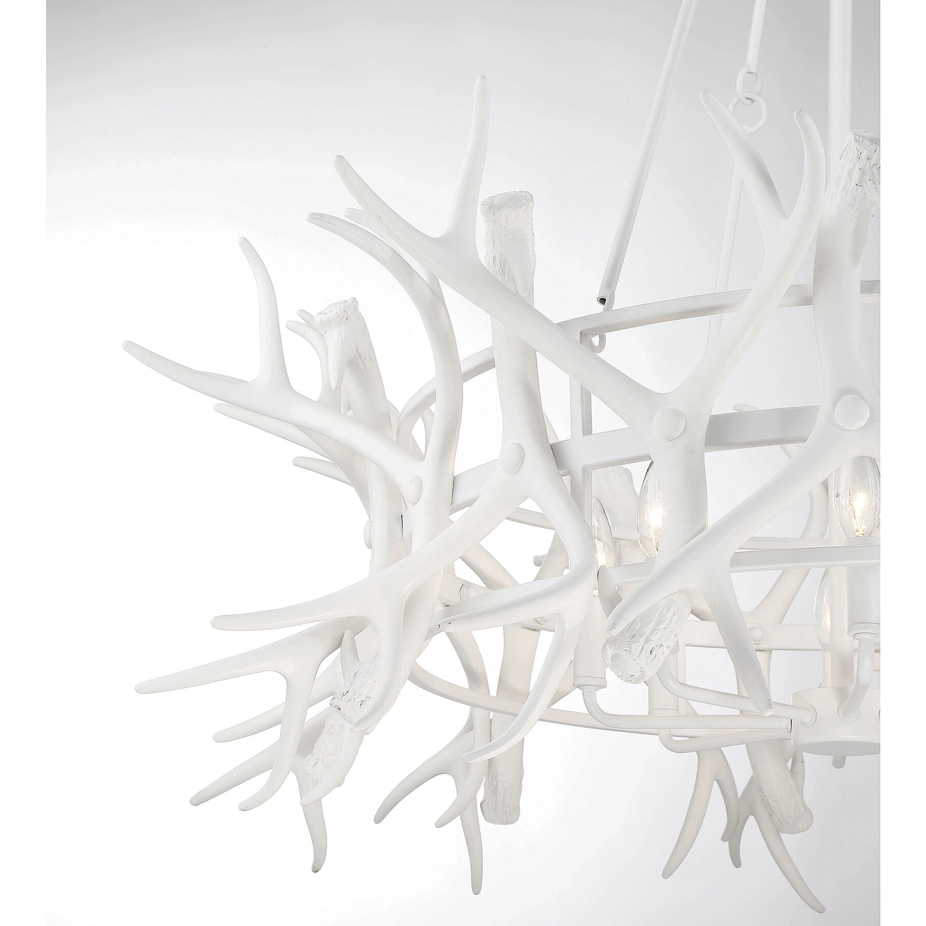 Daniels 8 Light 40 inch Matte White Chandelier Ceiling Light