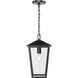 Munger 1 Light 9.25 inch Powder Coated Black Outdoor Hanging Pendant