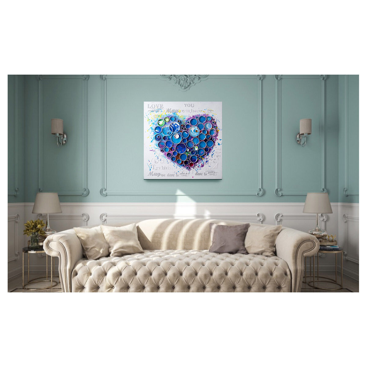 Work of Heart Blue Wall Art, Varaluz Casa