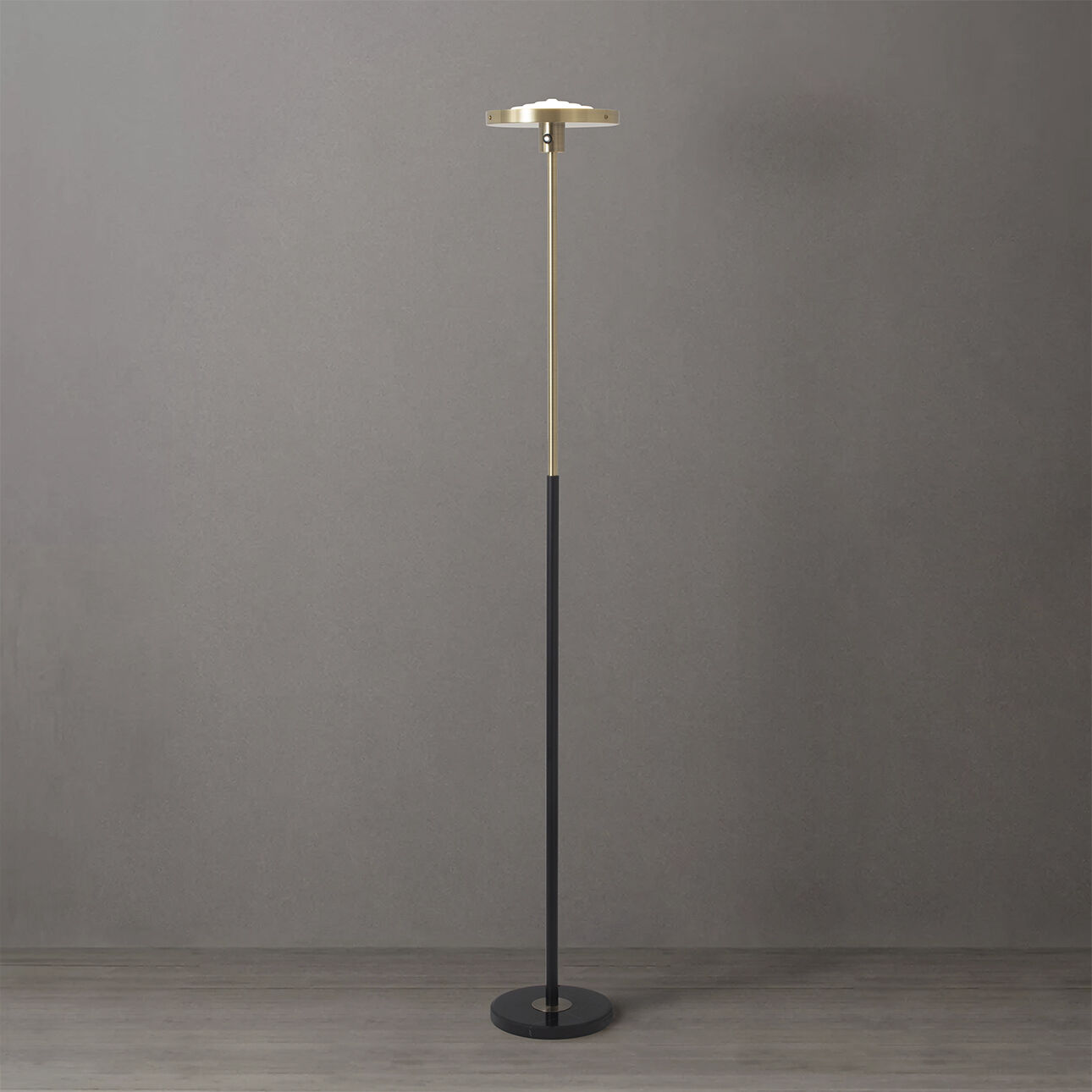 Redondo 72 inch 14.00 watt Matte Black and Weathered Brass Torchiere Portable Light