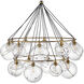 Lisa McDennon Skye 18 Light 53.25 inch Heritage Brass Indoor Chandelier Ceiling Light