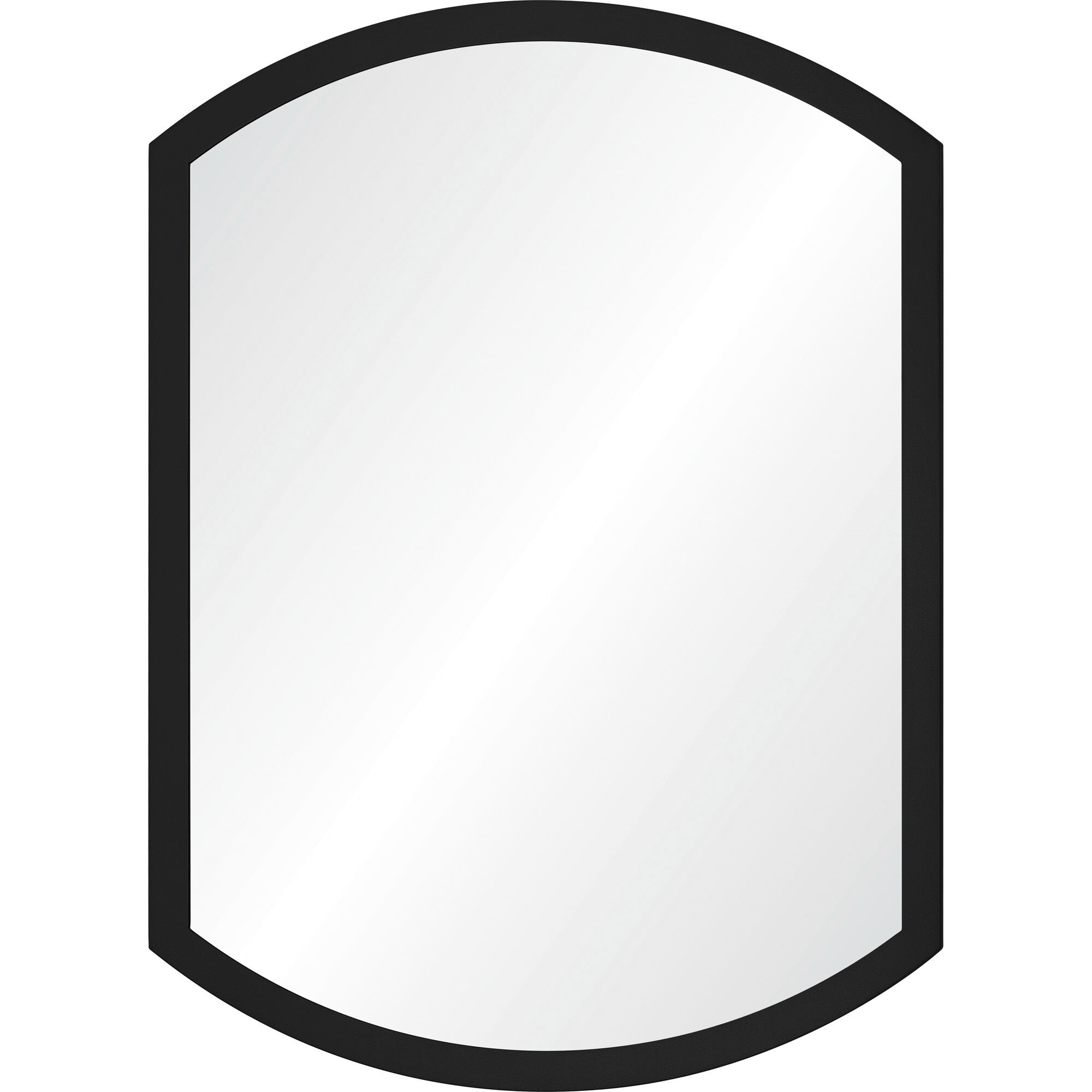 Tobermory 40 X 30 inch Matte Black and Clear Mirror