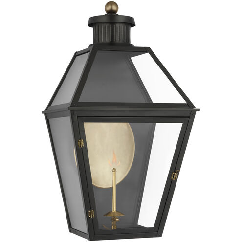 Chapman & Myers Stratford2 1 Light 32.25 inch Matte Black Outdoor Gas Wall Lantern, Large