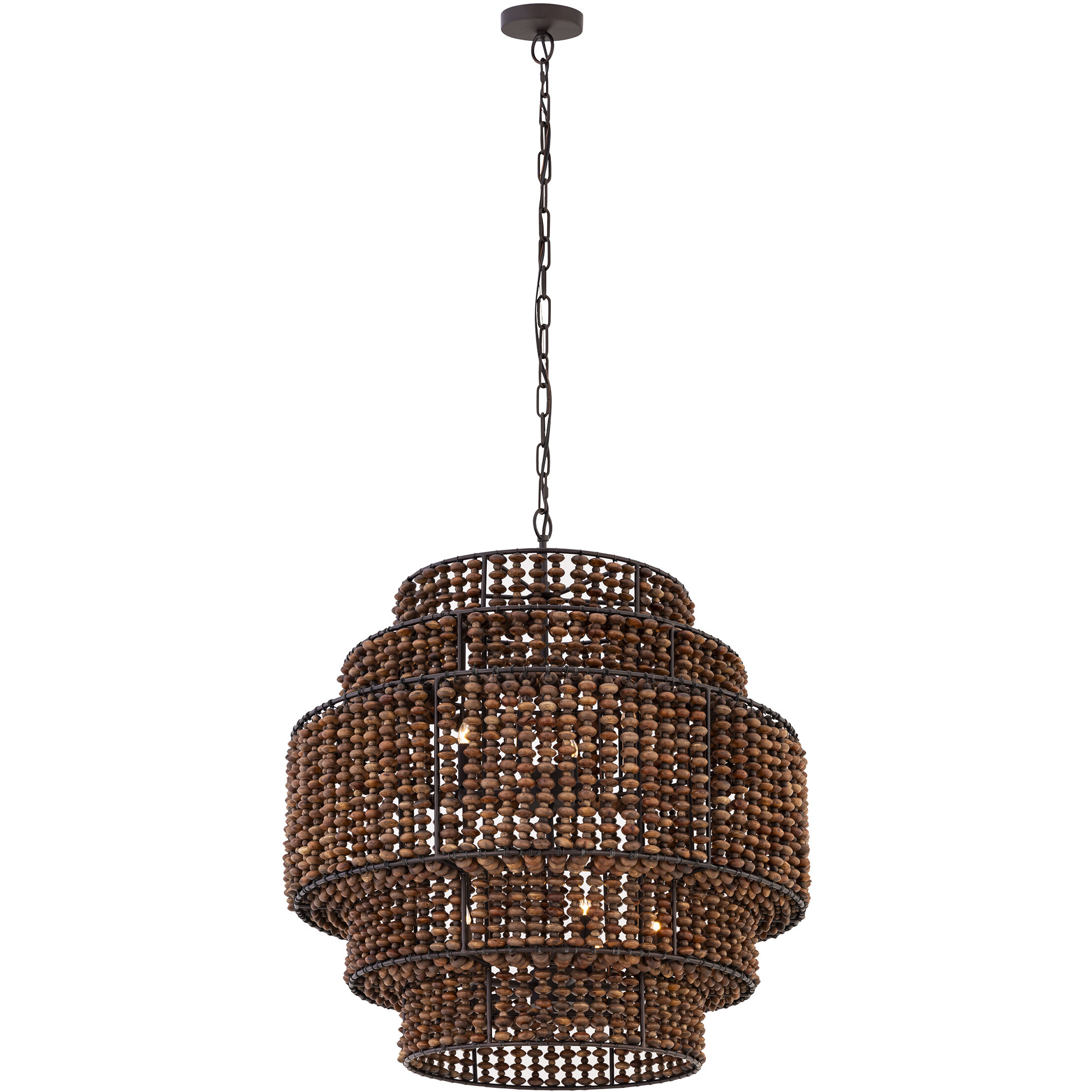 Beaudelle 9 Light 30 inch Dark Bronze Pendant Ceiling Light
