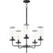 Crosby 5 Light 24 inch Black Chandelier Ceiling Light