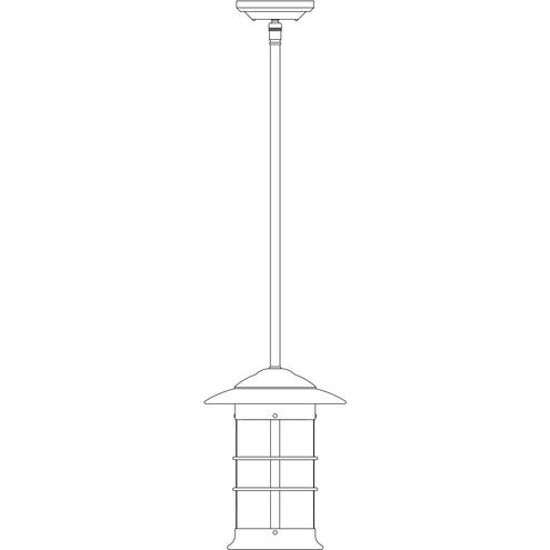 Newport 1 Light 9.25 inch Bronze Pendant Ceiling Light in Cream
