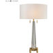 Bedford 30 inch 60.00 watt Clear with Aged Brass Table Lamp Portable Light in Incandescent, 3-Way