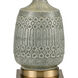 Port Ewen 33 inch 150.00 watt Blue with Antique Brass Table Lamp Portable Light