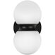 Peri LED 8.88 inch Black Exterior Wall in Matte Opal Glass