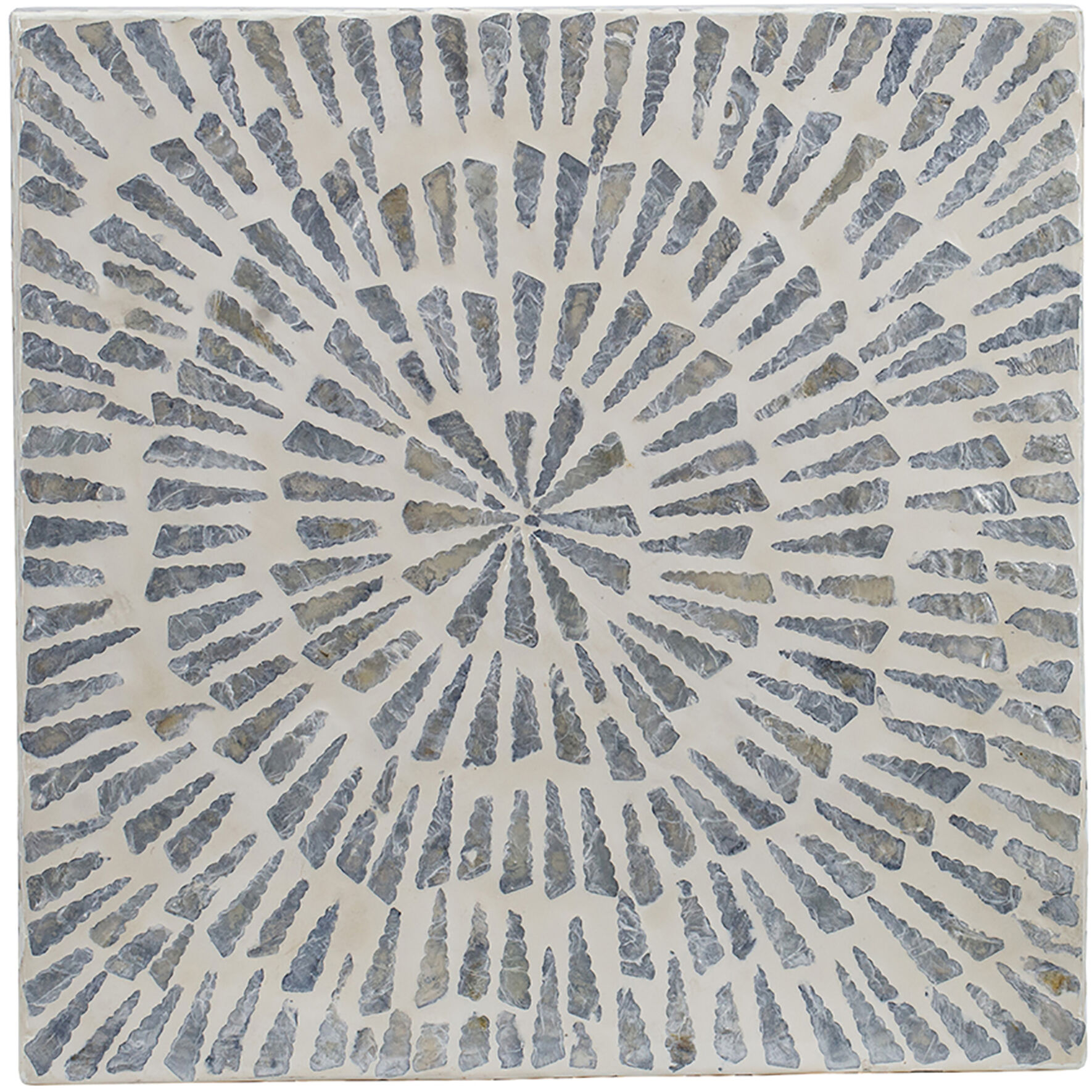 Square 17.7 inch Gray Stool