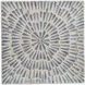 Square 17.7 inch Gray Stool