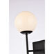 Neri 2 Light 7 inch Black Bath Sconce Wall Light