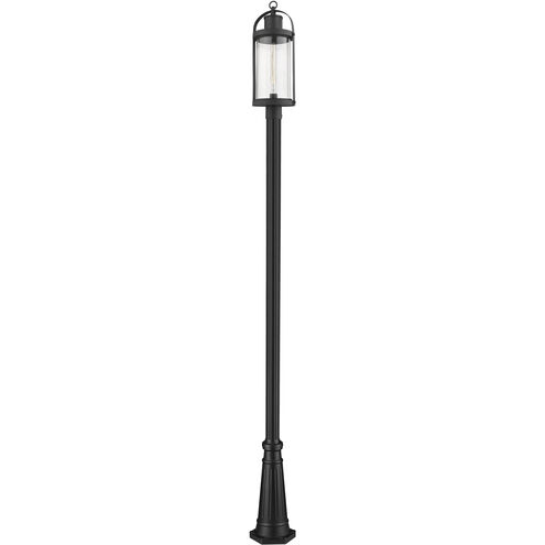 Roundhouse 1 Light 118.75 inch Black Outdoor Post Mounted Fixture in 14