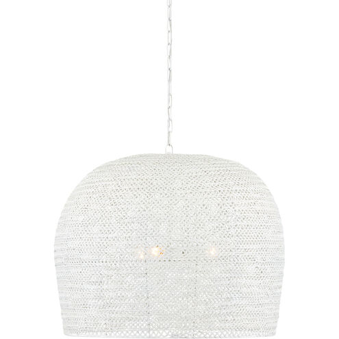 Piero 3 Light 31.5 inch White Chandelier Ceiling Light, Large