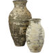 Lipari Antique White Outdoor Urn, Extra Large