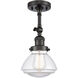 Franklin Restoration Olean LED 7 inch Oil Rubbed Bronze Sconce Wall Light in Clear Glass, Franklin Restoration