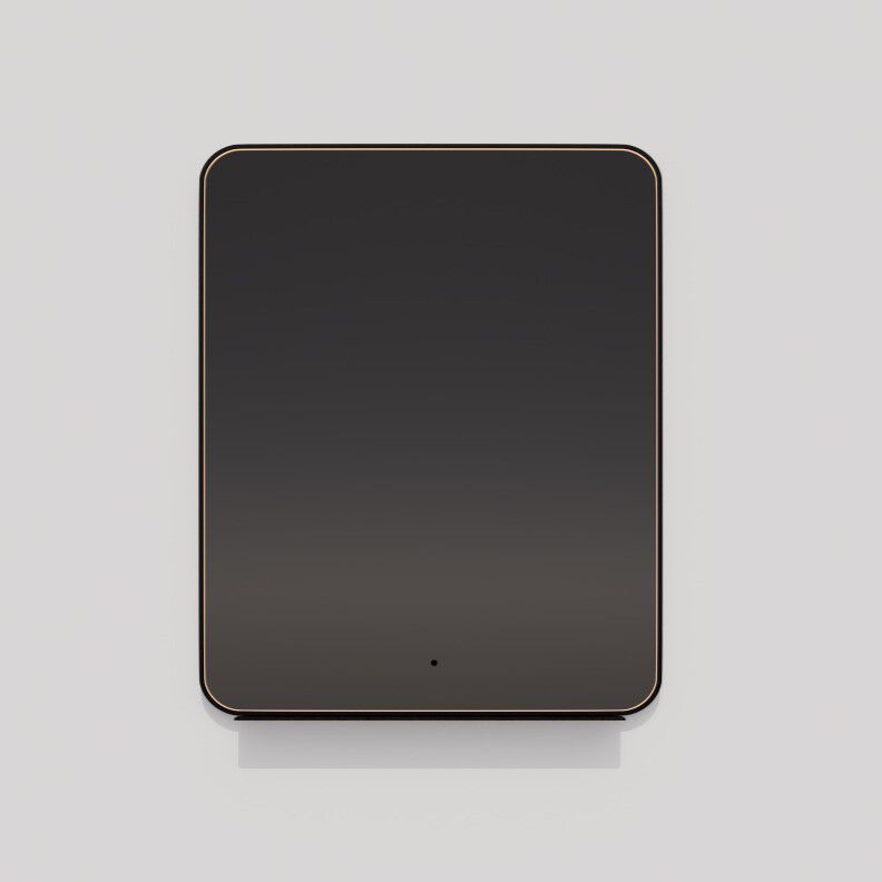 Avior 36 X 24 inch Black LED Lighted Mirror, Vanita by Oxygen