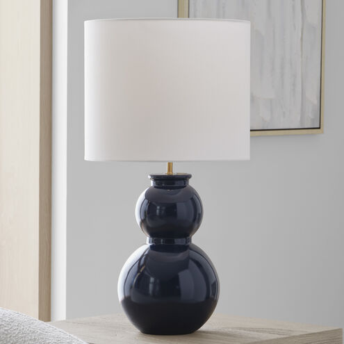 Drew & Jonathan Buckley 27.38 inch 9.00 watt Gloss Navy Table Lamp Portable Light