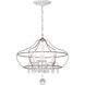 Fleurette 3 Light 15.88 inch Cottage White Semi-Flush Mount Convertible Ceiling Light