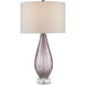 Optimist 30 inch 150 watt Purple and Clear with Antique Nickel Table Lamp Portable Light