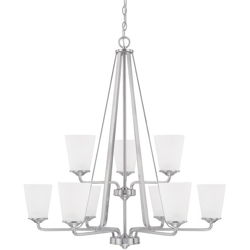 Braylon 9 Light 32 inch Brushed Nickel Chandelier Ceiling Light