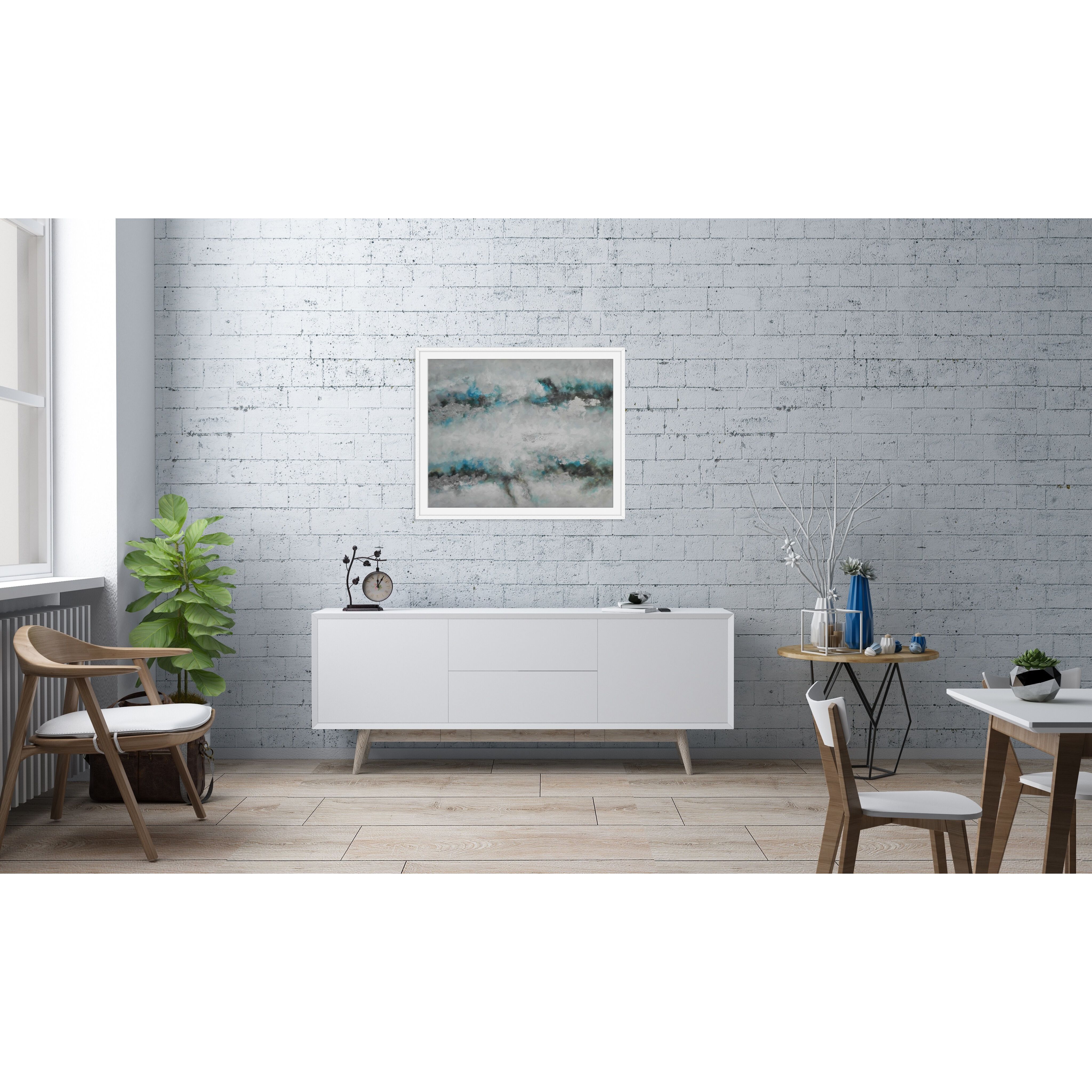 Canada White and Blue Wall Art