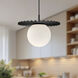 Alora Mood Plume 1 Light 13.88 inch Matte Black Pendant Ceiling Light