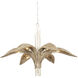 Century Palm 6 Light 38 inch Country White Chandelier Ceiling Light