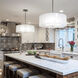 Textured Glass 4 Light 30.2 inch Burnished Bronze Chandelier Ceiling Light in Frosted Granite