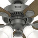 Swanson 44 inch Matte Silver with Autumn Walnut/Natural Wood Blades Ceiling Fan