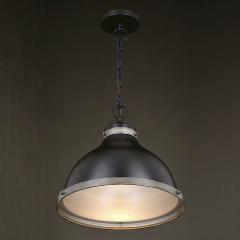 Sheffield 1 Light 15 inch New Bronze and Distressed Ash with Light Silver Pendant Ceiling Light