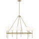 Adorra 8 Light 40 inch Vintage Brass Chandelier Ceiling Light