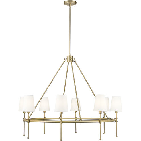 Adorra 8 Light 40 inch Vintage Brass Chandelier Ceiling Light