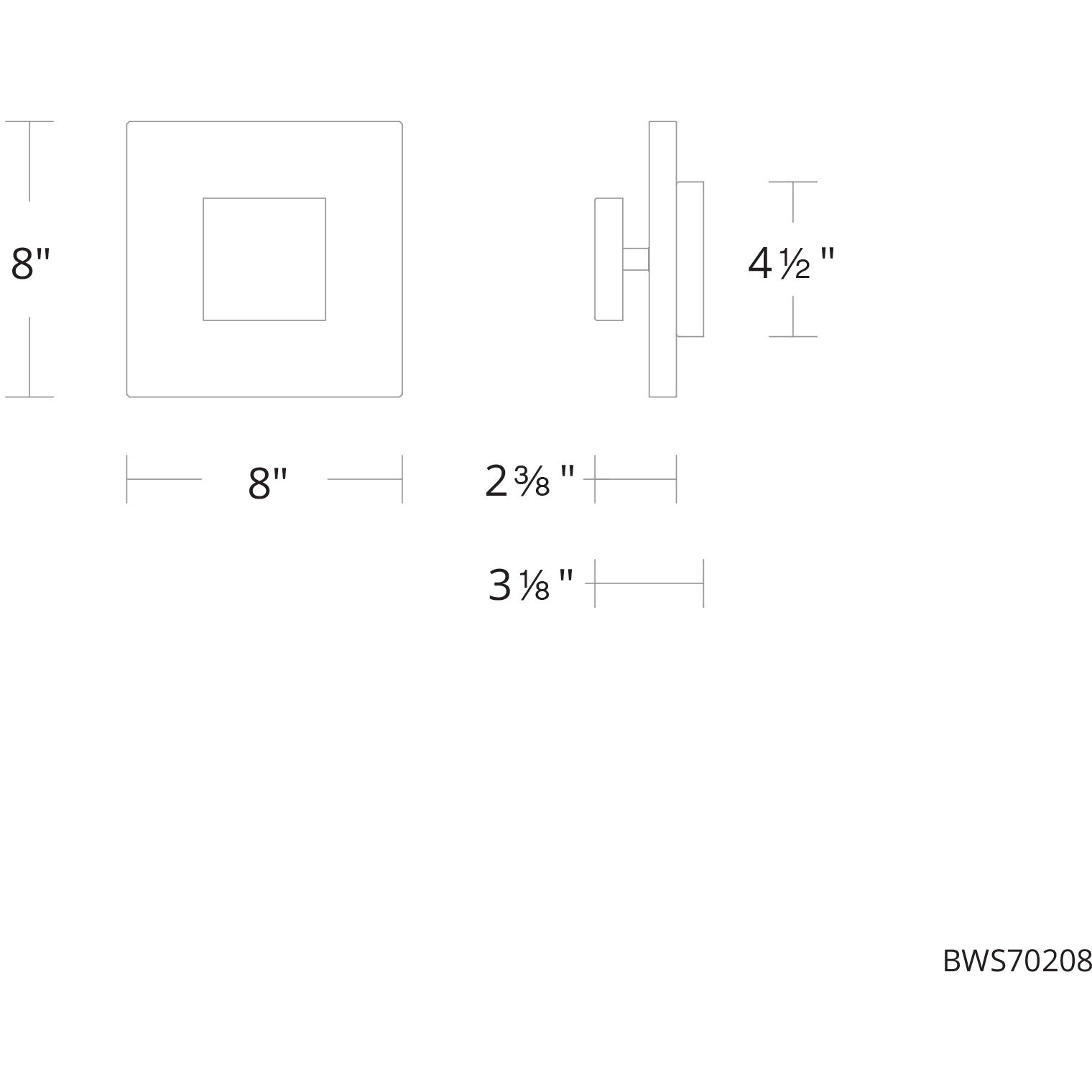 Fragment LED 2.5 inch Brushed Nickel ADA Wall Sconce Wall Light, Beyond