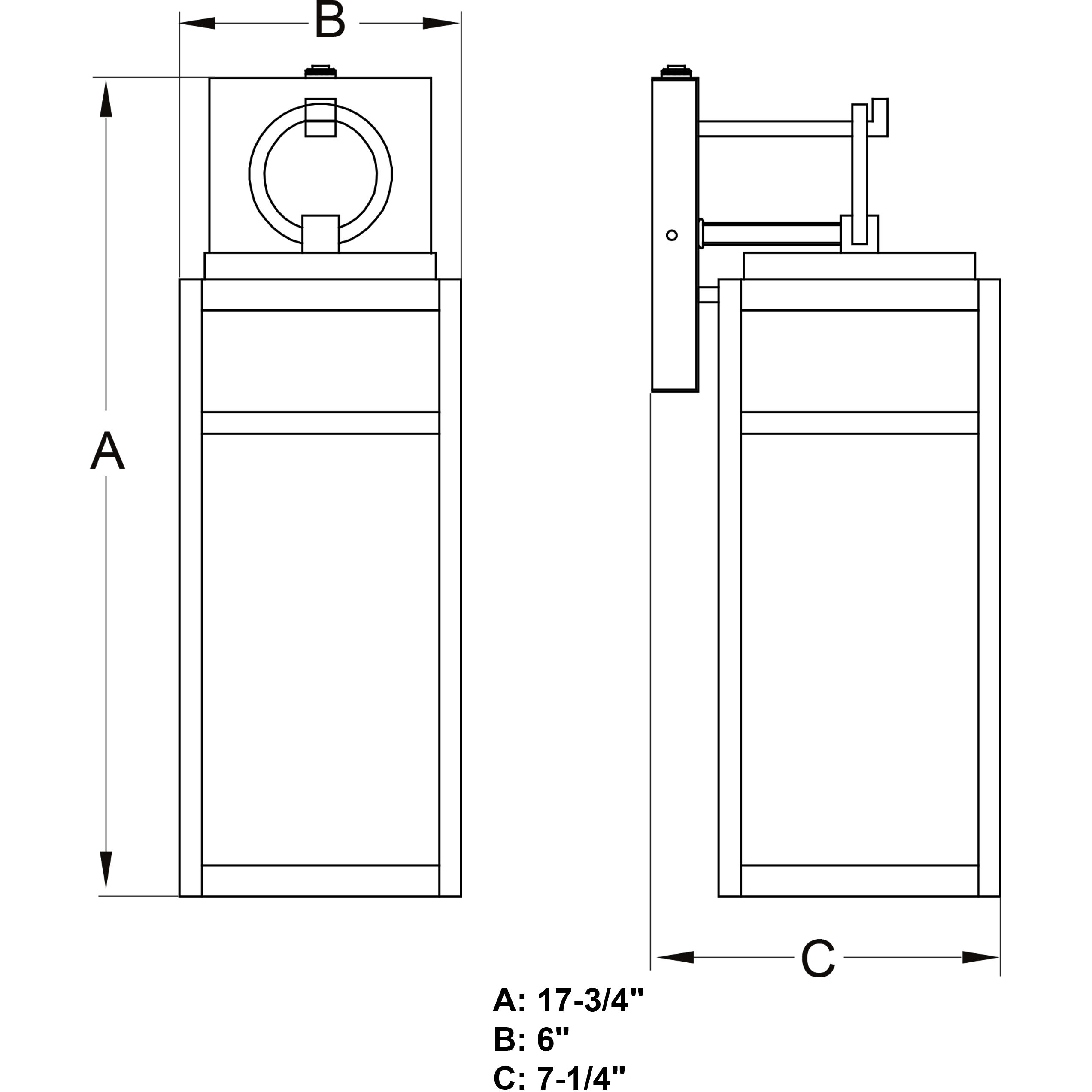 Hubbard LED 17.75 inch Textured Black Outdoor Wall