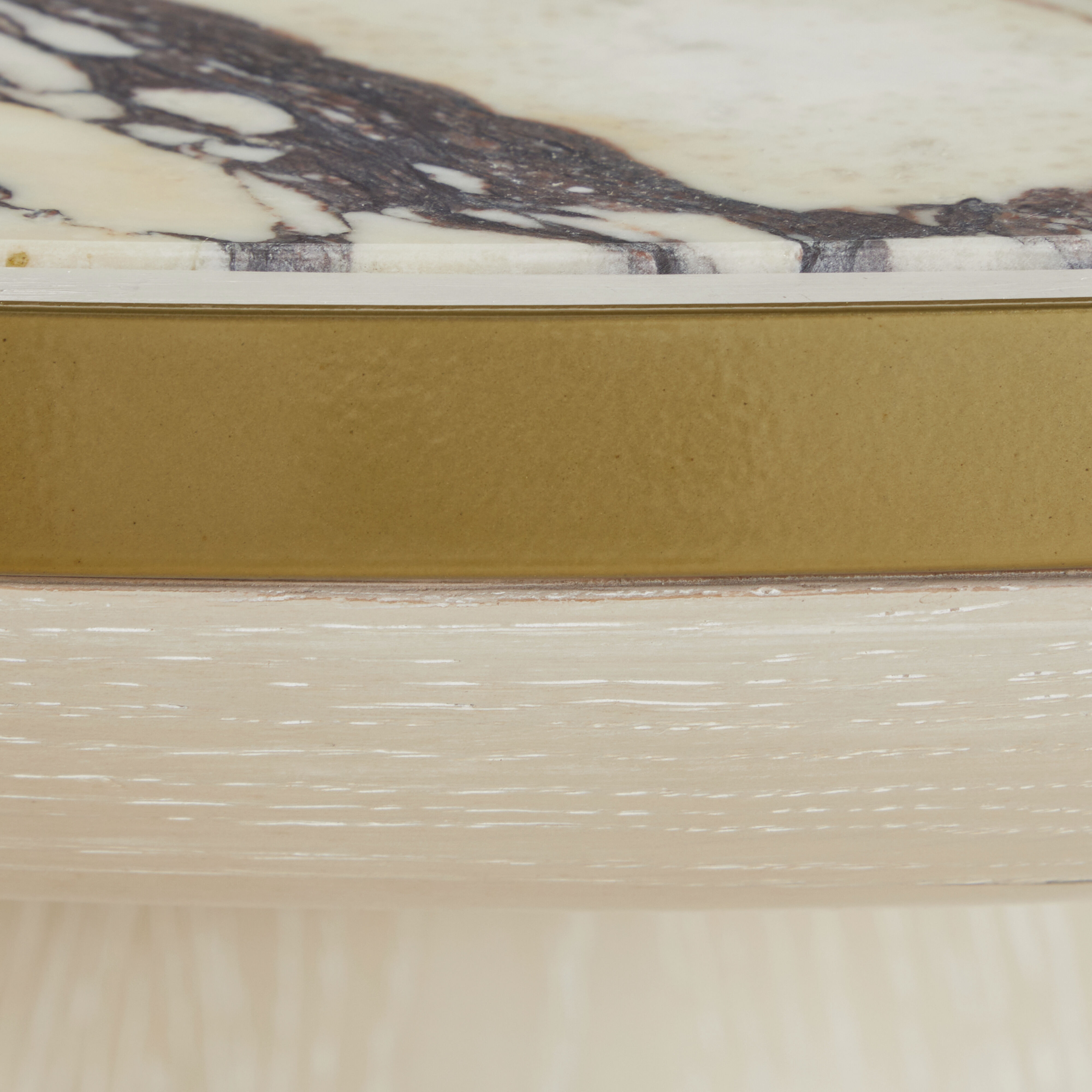 Cain 42 X 42 inch Cerused Light Natural and Antique Brass Coffee Table