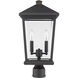 Beacon 2 Light 19.5 inch Oil Rubbed Bronze Outdoor Post Mount Fixture in 8